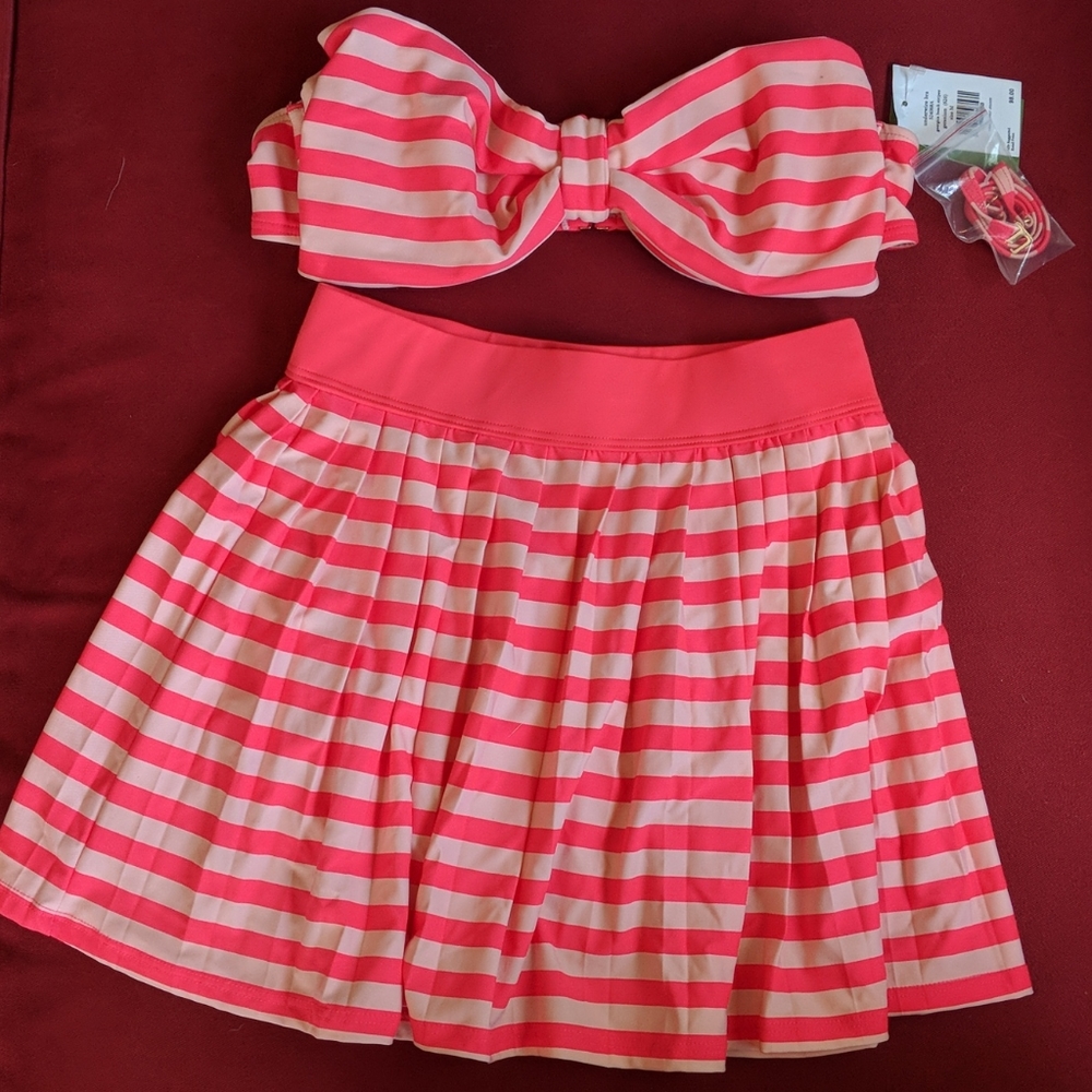 NWT Kate Spade Bow 2-Piece Georgica Beach Stripes